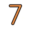 Stap 7 illustratie – oranje gekleurd cijfer met zwarte omranding